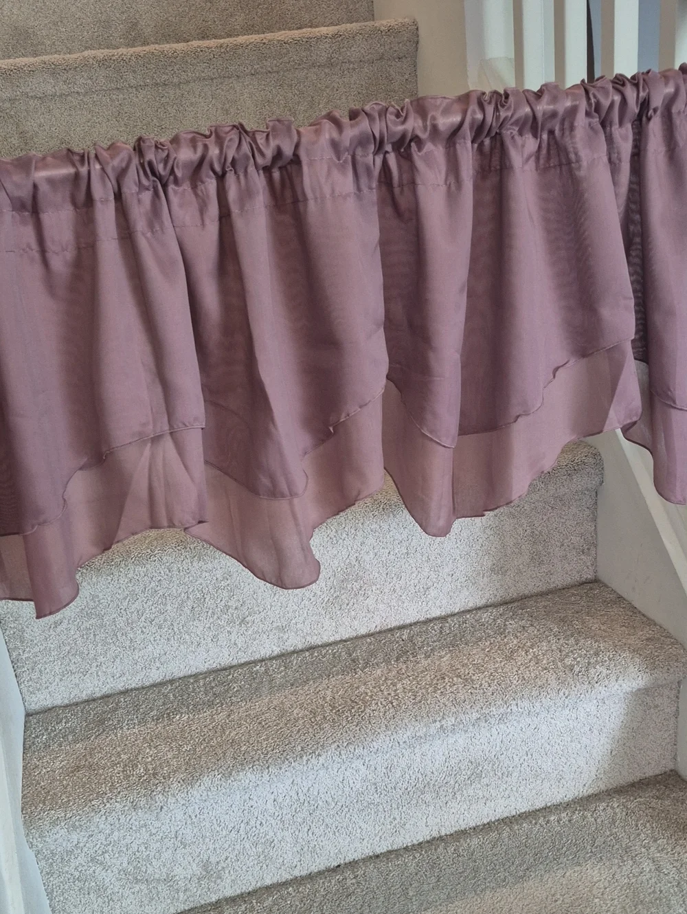 Decorative Scalloped Lavender Window Valance 78x17